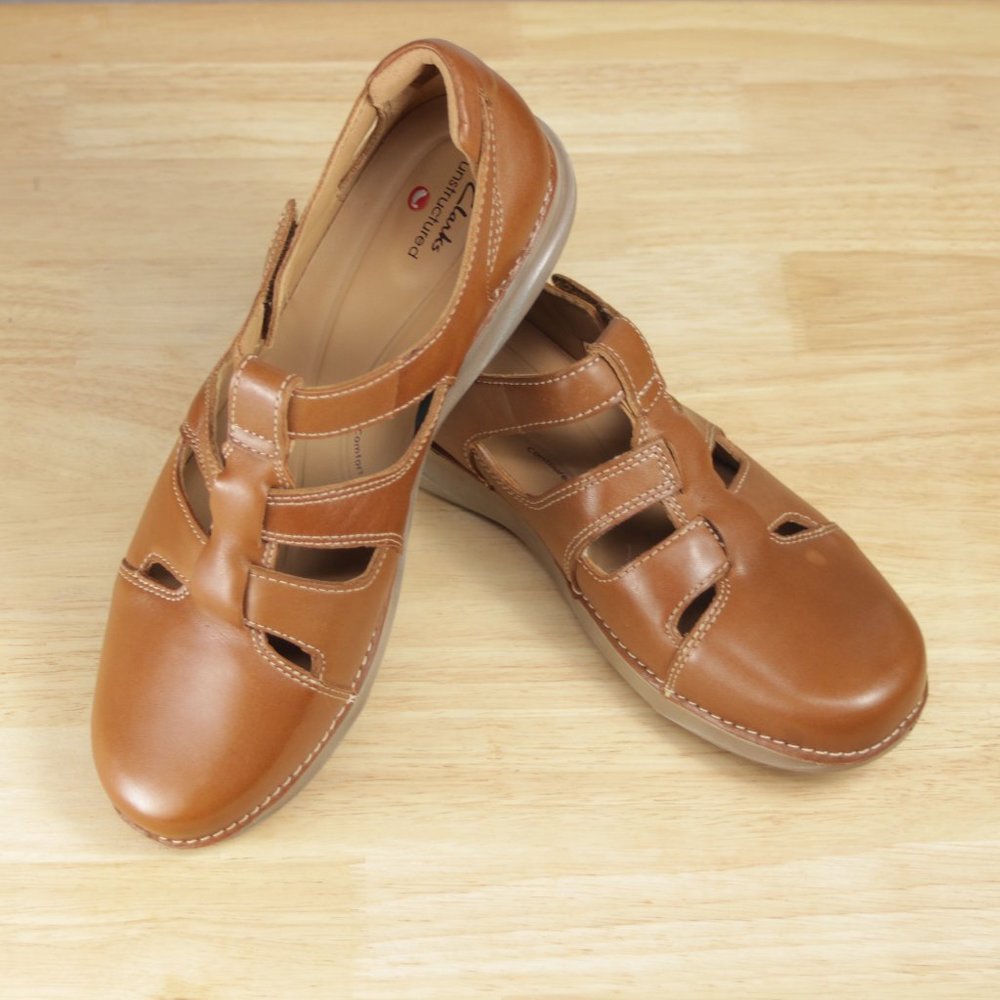 Clarks Unstructured appley strap fisherman sandals 7.5